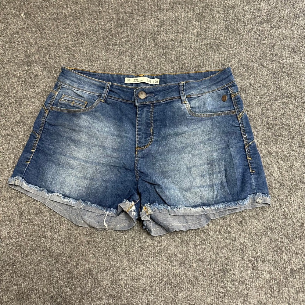 Left Denim Collection Shorts Womens Size 6 Blue Raw Hem Frayed Casual Summer